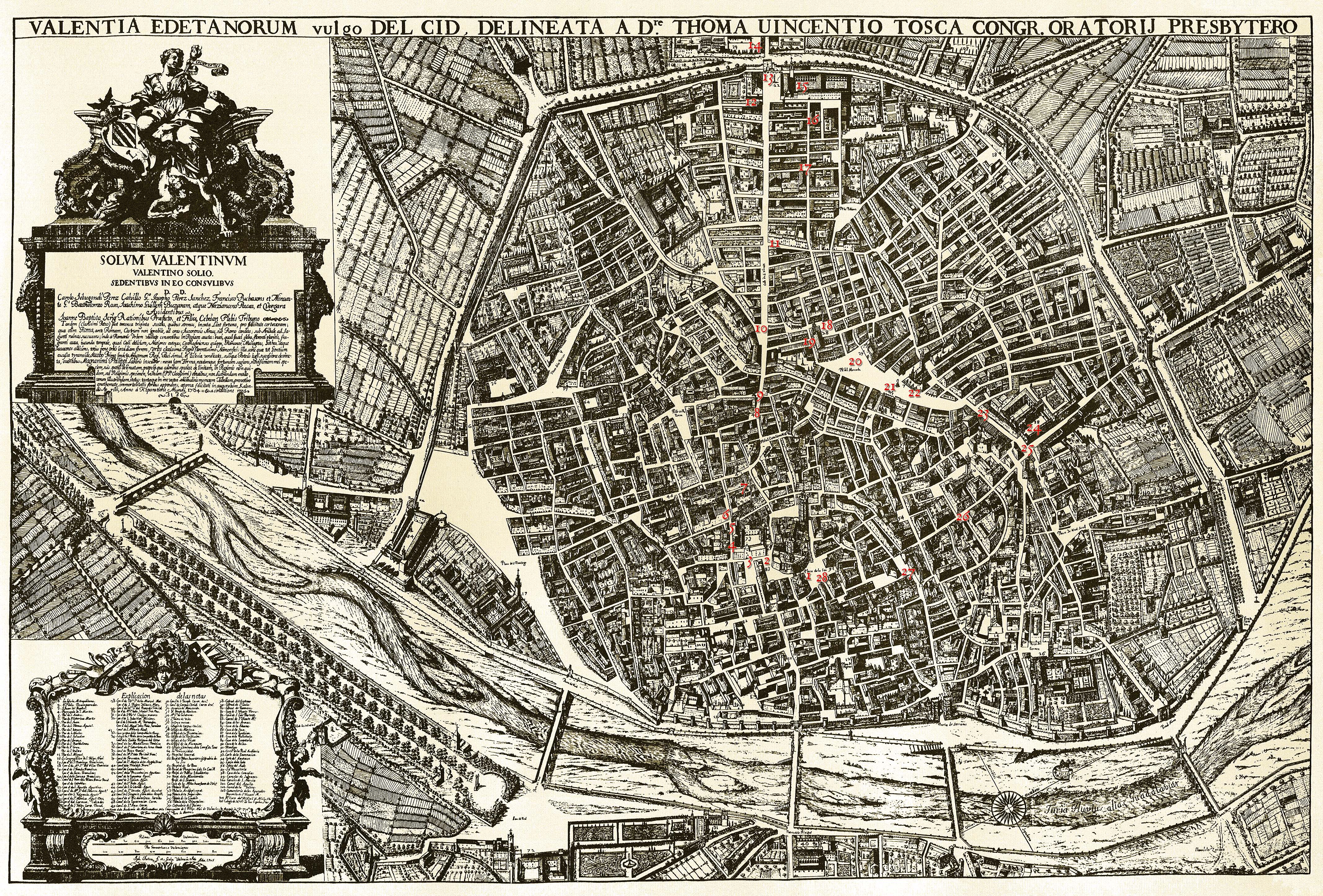 mapa de Valencia del siglo XVII